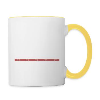 true cool superpower - Tasse zweifarbig - Weiß/Gelb - Rechts
