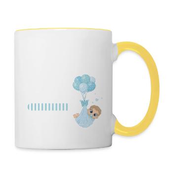 Annonce Grossesse Originale Future Tata En 2024 - Mug contrasté - blanc/jaune - Droite
