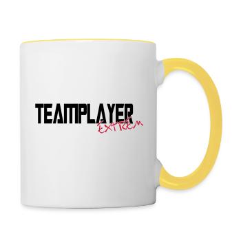 teamplayer extreme - Tasse zweifarbig - Weiß/Gelb - Rechts