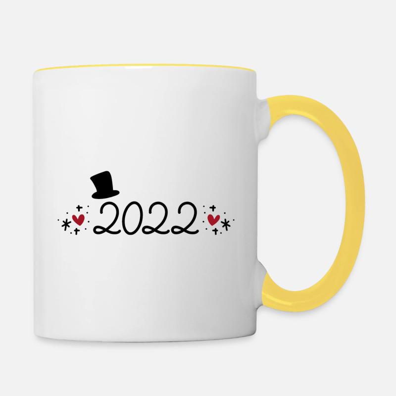 2022 - Mug contrasté - blanc/jaune