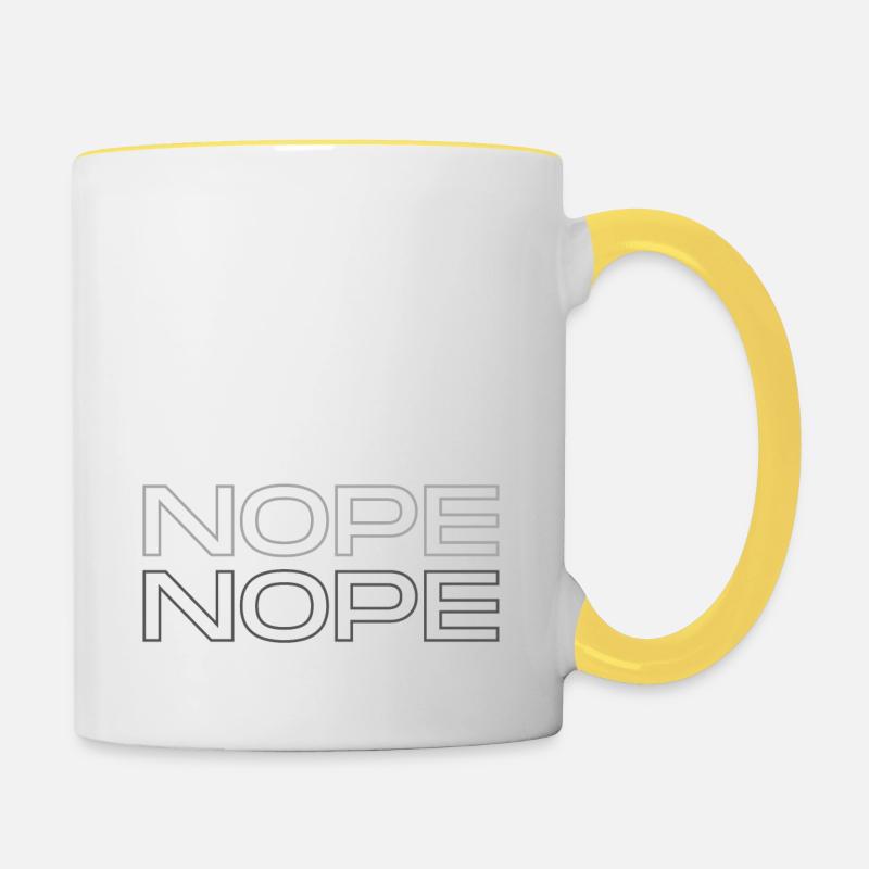 Nope - Contrasting Mug - white/yellow