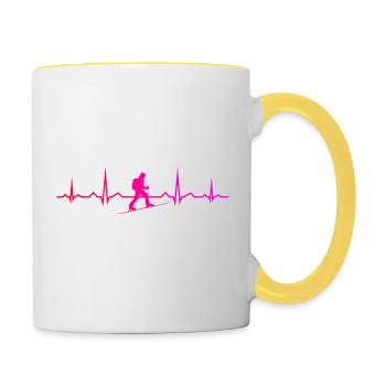 Ski Ski Mountaineering Ski Tour Ski Touring - Contrasting Mug - white/yellow - Right