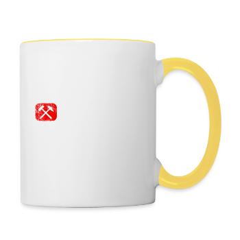 Scheibenberg Heimat ist wo dein Herz wohnt - Tasse zweifarbig - Weiß/Gelb - Rechts