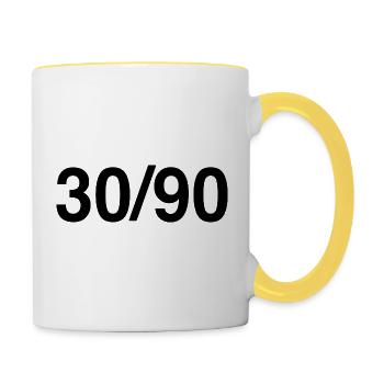 Tree Parody - Contrasting Mug - white/yellow - Right