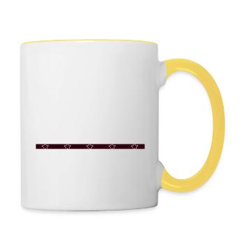 outils forestier amour bday charpentier blagues exploitation forestière - Mug contrasté - blanc/jaune - Droite