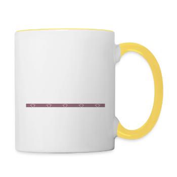drôle de citation drôle de travail forestier maçon - Mug contrasté - blanc/jaune - Droite