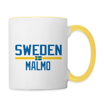 Sweden Malmö - Contrasting Mug - white/yellow - Right
