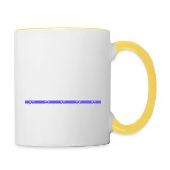 carpenter work tshirts birthday safety helmet - Contrasting Mug - white/yellow - Right