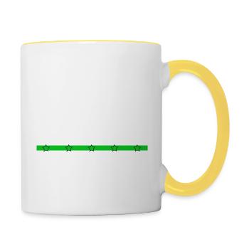 plombier marteau-piqueur charpentier citations tshirts - Mug contrasté - blanc/jaune - Droite