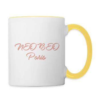 NEOBEO Paris Coral - Tasse zweifarbig - Weiß/Gelb - Rechts
