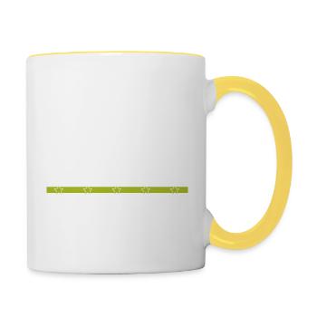 apprentice lets play carpenter tshirts funny - Contrasting Mug - white/yellow - Right