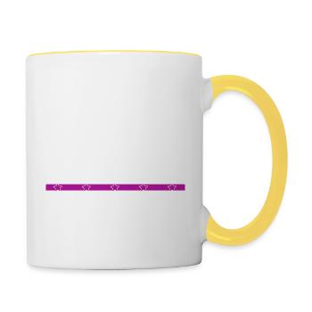 drôle de charpentier citations drôle de charpentier - Mug contrasté - blanc/jaune - Droite