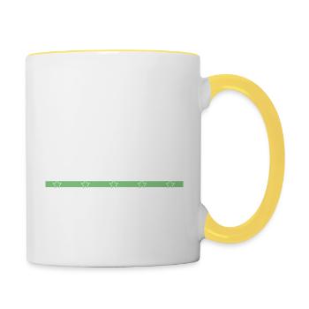 mason dad happy birthday present funshirt - Contrasting Mug - white/yellow - Right