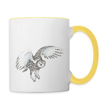 Harfang des neiges - Mug contrasté - blanc/jaune - Droite