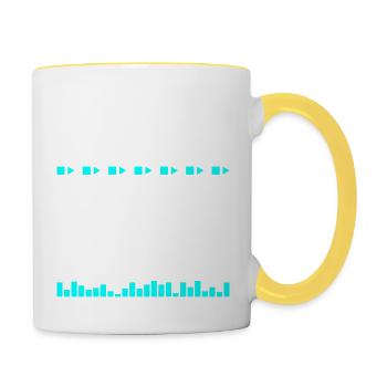 Spiel deine Musik, Play your Music - Contrasting Mug - white/yellow - Right