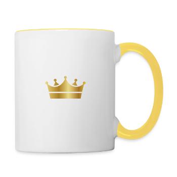 Vegan Prince - Tasse zweifarbig - Weiß/Gelb - Rechts