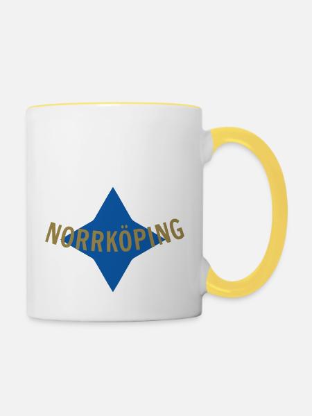 Norrköping - Tasse zweifarbig - Weiß/Gelb