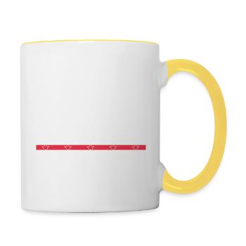 Mouse Band Animal Beach Holiday Dino Dinosaurs - Contrasting Mug - white/yellow - Right