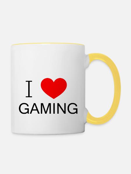 Game Gaming PC - Tasse zweifarbig - Weiß/Gelb