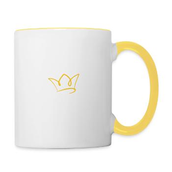 princesse d'un roi et d'une reine - Mug contrasté - blanc/jaune - Droite