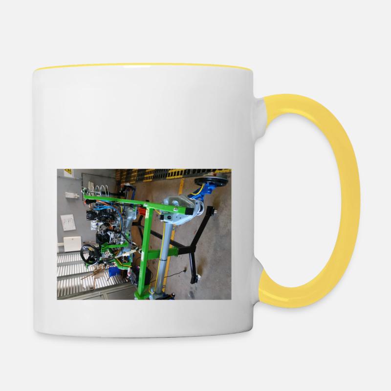 VOITURES - Mug contrasté - blanc/jaune