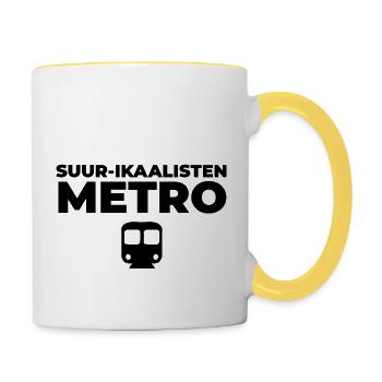 U-Bahn Suur-Ikaalisten - Tasse zweifarbig - Weiß/Gelb - Rechts
