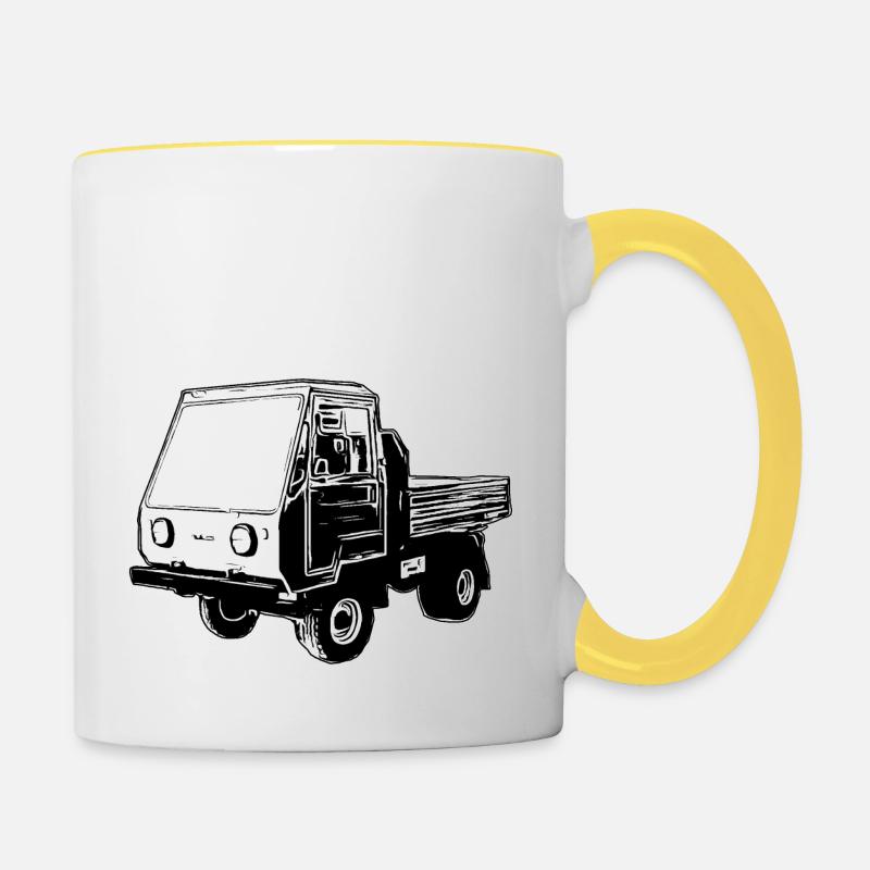 Multicar M25 Multicar Neu Multricar Lastkraftwagen - Tasse zweifarbig - Weiß/Gelb