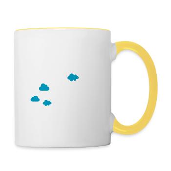 MTB Mountainbike Biker - Contrasting Mug - white/yellow - Right