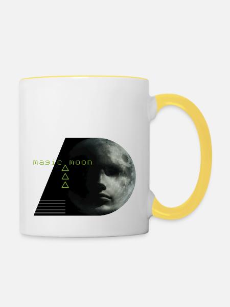 magic moon - Tasse zweifarbig - Weiß/Gelb