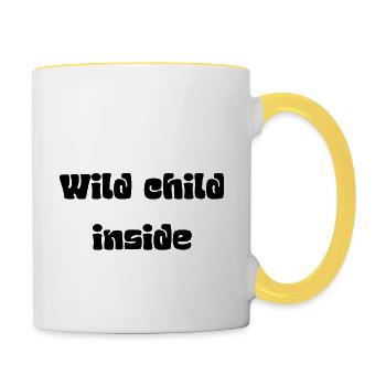 Wild Child - Contrasting Mug - white/yellow - Right