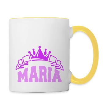 maria - Tasse zweifarbig - Weiß/Gelb - Rechts