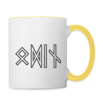 Odin - Tasse zweifarbig - Weiß/Gelb - Rechts