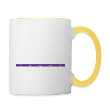 forest work birthday present idea present idea - Contrasting Mug - white/yellow - Right