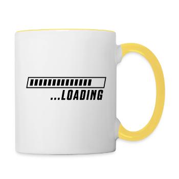 Barre de chargement - Mug contrasté - blanc/jaune - Droite