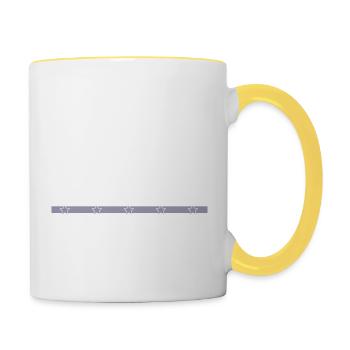 Déclaration du charpentier de construction - Mug contrasté - blanc/jaune - Droite