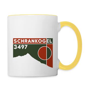 Schrankogel Tirol Hochtour Skitour Überschreitung - Tasse zweifarbig - Weiß/Gelb - Rechts