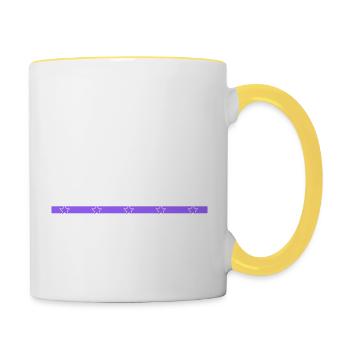 funny quote dad woodworking awesome carpenter - Contrasting Mug - white/yellow - Right