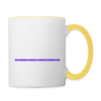 gift idea apprentice carpenter funny tshirts jokes - Tasse zweifarbig - Weiß/Gelb - Rechts