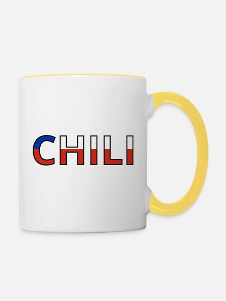 Flagge von Chile - Tasse zweifarbig - Weiß/Gelb