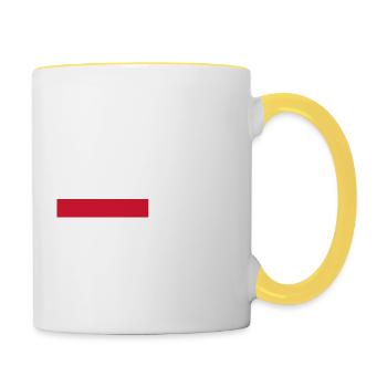 Mannheim Monnem Mannheimat - Tasse zweifarbig - Weiß/Gelb - Rechts