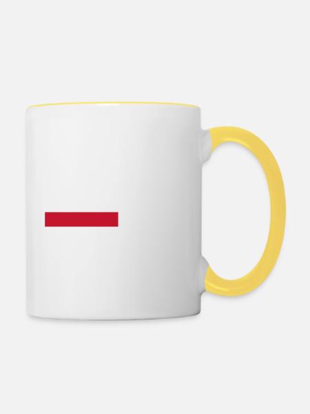 Mannheim Monnem Mannheimat - Tasse zweifarbig - Weiß/Gelb