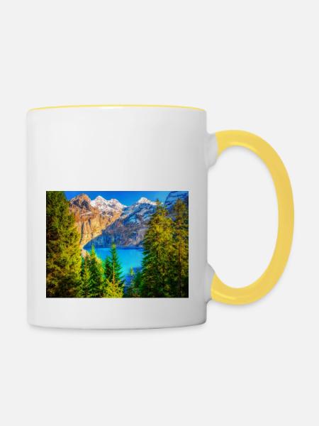 ALPEN PERLE - Tasse zweifarbig - Weiß/Gelb