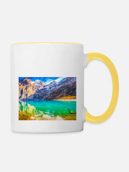ALPEN PARADIES - Tasse zweifarbig - Weiß/Gelb