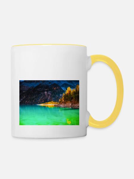 HERBST TRAUM - Tasse zweifarbig - Weiß/Gelb