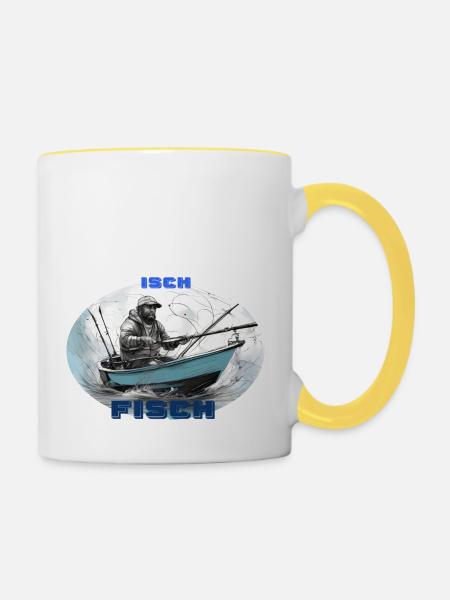 fischer - Tasse zweifarbig - Weiß/Gelb