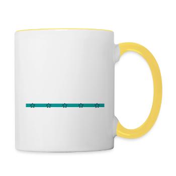 citation cadeau drôle charpentier arbre drôle citation - Mug contrasté - blanc/jaune - Droite