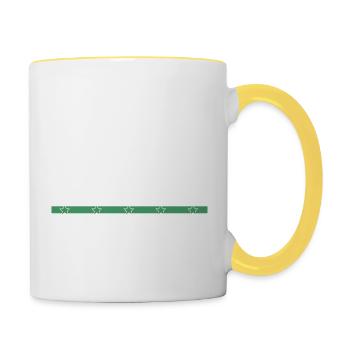 Aaron Carpenter Tshirts Woodcutter Dad Plumber - Contrasting Mug - white/yellow - Right
