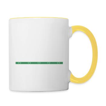 Meilleur Charpentier Blagues Tshirts Ébéniste Plombier - Mug contrasté - blanc/jaune - Droite