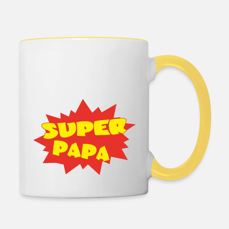 Dad - Contrasting Mug - white/yellow