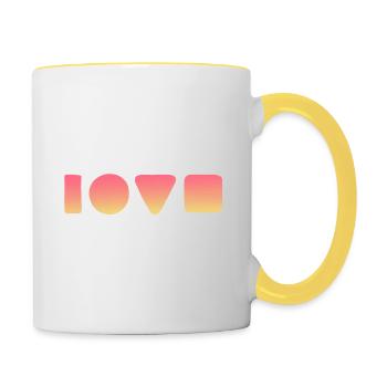 love - Contrasting Mug - white/yellow - Right